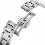 Daniel Wellington Iconic Pink Dial Silver Steel Strap Watch For Women - DW00100329 Authentic Buy Shop Now