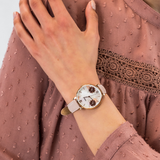 Fossil Jacqueline Three Hand Mother of Pearl Dial Pink Leather Strap Watch for Women - ES4671 Authentic Buy Shop Now