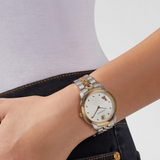 Versace Audrey Quartz White Dial Two Tone Steel Strap Watch for Women - VELR00519 Authentic Buy Shop Now