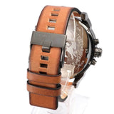 Diesel Mr Daddy 2.0 Chronograph Black Dial Brown Leather Strap Watch For Men - DZ7332 Authentic Buy Shop Now