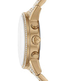 Michael Kors Ritz Three-Hand Glitz Crystals Gold Dial Gold Steel Strap Watch for Women - MK6747 Authentic Buy Shop Now