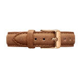 Daniel Wellington Classic Petite Durham Black Dial Brown Leather Strap Watch For Women - DW00100166 Authentic Buy Shop Now