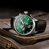 Tissot Chrono XL Chronograph Classic Green Dial Brown Leather Strap Watch For Men - T116.617.16.091.00 Authentic Buy Shop Now