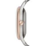 Emporio Armani Meccanico White Dial Two Tone Steel Strap Watch For Men - AR1921 Authentic Buy Shop Now