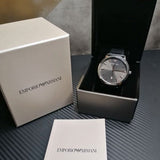 Emporio Armani Ruggero Grey Dial Black Leather Strap Watch for Men - AR11277 Authentic Buy Shop Now