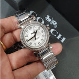 Coach Madison White Dial Silver Steel Strap Watch for Women - 14502396 Authentic Buy Shop Now