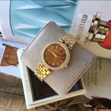 Michael Kors Darci Amber Dial Gold Steel Strap Watch for Women - MK3408 Authentic Buy Shop Now