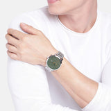 Lacoste Replay Green Dial Silver Steel Strap Watch for Men - 2011178 Authentic Buy Shop Now
