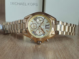 Michael Kors Bradshaw Gold Dial Gold Steel Strap Watch for Women - MK5798 Authentic Buy Shop Now