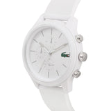 Lacoste 12.12 Chronograph White Dial White Silicon Strap Watch for Men - 2010974 Authentic Buy Shop Now