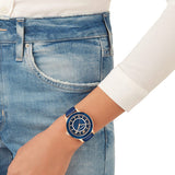 Swarovski Octea Lux Blue Dial Blue Leather Strap Watch for Women - 5414413 Authentic Buy Shop Now