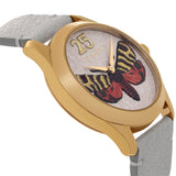 Gucci G Timeless Butterfly White Dial White Leather Strap Watch For Women - YA1264062 Authentic Buy Shop Now
