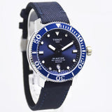 Tissot Seastar 1000 Powermatic 80 Silicium Blue Dial Blue Nylon Strap Watch For Men - T120.407.17.041.01 Authentic Buy Shop Now