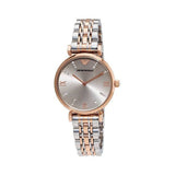 Emporio Armani Gianni T Bar Grey Dial Two Tone Steel Strap Watch For Women - AR1841 Authentic Buy Shop Now