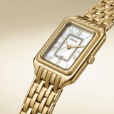 Fossil Raquel Three Hand Mother of Pearl Dial Gold Steel Strap Watch For Women - ES5304 Authentic Buy Shop Now