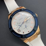 Guess Jet Setter White Dial White Rubber Strap Watch for Women - W0564L1 Authentic Buy Shop Now