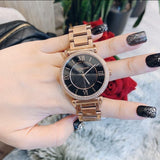 Michael Kors Catlin Black Diamonds Dial Rose Gold Steel Strap Watch for Women - MK3356 Authentic Buy Shop Now
