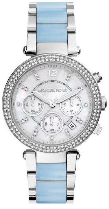 Michael Kors Parker White Dial Two Tone Steel Strap Watch for Women - MK6138 Authentic Buy Shop Now