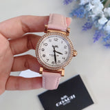 Coach Madison White Dial Pink Leather Strap Watch for Women - 14503395 Authentic Buy Shop Now