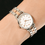 Marc Jacobs Baker White Dial Two Tone Steel Strap Watch for Women - MBM3331 Authentic Buy Shop Now