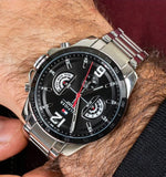 Tommy Hilfiger Decker Quartz Black Dial Silver Steel Strap Watch for Men - 1791472 Authentic Buy Shop Now