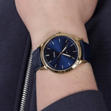 Fossil The Minimalist 3H Analog Blue Dial Blue Leather Strap Watch for Men - FS5789 Authentic Buy Shop Now