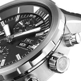 IWC Aquatimer Chronograph Black Dial Black Leather Strap Watch for Men - IW376803 Authentic Buy Shop Now