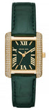 Michael Kors Emery Quartz Diamonds Green Dial Green Leather Strap Watch For Women - MK4697 Authentic Buy Shop Now