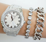 Guess Sparkler Diamonds Silver Dial Silver Steel Strap Watch for Women - GW0111L1 Authentic Buy Shop Now
