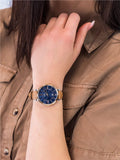 Fossil Jacqueline Three Hand Date Luggage Blue Dial Brown Leather Strap Watch for Women - ES4274 Authentic Buy Shop Now
