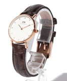 Daniel Wellington Classy York White Dial Brown Leather Strap Watch For Women - DW00100061 Authentic Buy Shop Now