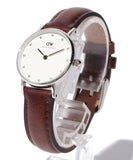 Daniel Wellington Classy Bristol White Dial Brown Leather Strap Watch For Women - DW00100070 Authentic Buy Shop Now