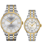 Tissot Chemin Des Tourelles Powermatic 80 Lady Mother of Pearl White Dial Two Tone Steel Strap Watch For Women - T099.207.22.118.00 Authentic Buy Shop Now