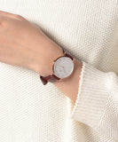 Daniel Wellington Petite St Mawes White Dial Brown Leather Strap Watch For Women - DW00100175 Authentic Buy Shop Now