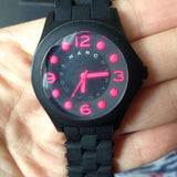 Marc Jacobs Pelly Black Dial Black Silicone Strap Watch for Women - MBM2530 Authentic Buy Shop Now