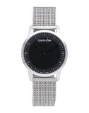 Calvin Klein City Chronograph Black Dial Silver Mesh Bracelet Watch for Men - K2G2G121 Authentic Buy Shop Now