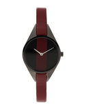 Calvin Klein Rebel Red Black Dial Red Leather Strap Watch for Women - K8P237U1 Authentic Buy Shop Now