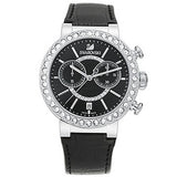 Swarovski Citra Sphere Chronograph Black Dial Black Leather Strap Watch for Women - 5027131 Authentic Buy Shop Now