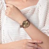 Coach Perry Gold Dial Brown Leather Strap Watch for Women - 14503331 Authentic Buy Shop Now
