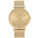 Coach Perry Gold Dial Gold Mesh Bracelet Watch for Women - 14503342 Authentic Buy Shop Now