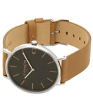 Coach Charles Black Dial Brown Leather Strap Watch for Men - 14602155 Authentic Buy Shop Now
