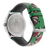 Gucci G Timeless Le Marche Des Merveilles Green Dial Green Leather Strap Watch for Women - YA1264081 Authentic Buy Shop Now