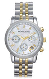 Michael Kors Ritz Chronograph White Dial Two Tone Steel Strap Watch for Women - MK5057 Authentic Buy Shop Now