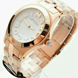 Marc Jacobs Rivera White Dial Rose Gold Steel Strap Watch for Women - MBM3135 Authentic Buy Shop Now