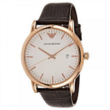 Emporio Armani Luigi White Dial Brown Leather Strap Watch For Men - AR2502 Authentic Buy Shop Now