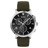 Hugo Boss Vesada Grey Dial Green Nylon Strap Watch for Men - 1513692 Authentic Buy Shop Now