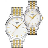 Tissot T Classic Tradition White Dial Two Tone Mesh Bracelet Watch for Women - T063.210.22.037.00 Authentic Buy Shop Now