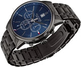 Tommy Hilfiger Kyle Quartz Blue Dial Black Steel Strap Watch for Men - 1791633 Authentic Buy Shop Now