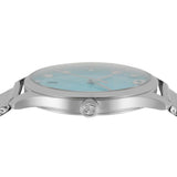 Gucci G-Timeless Turquiose Mother of Pearl Dial Silver Mesh Bracelet Watch For Women - YA1264039 Authentic Buy Shop Now