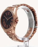Michael Kors Kacie Three Hand Black Dial Rose Gold Steel Strap Watch for Women - MK6930 Authentic Buy Shop Now
